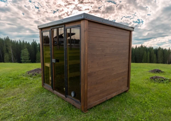 Indoor outdoor sauna big