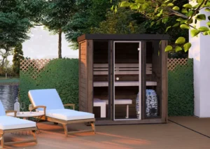 Indoor outdoor sauna small