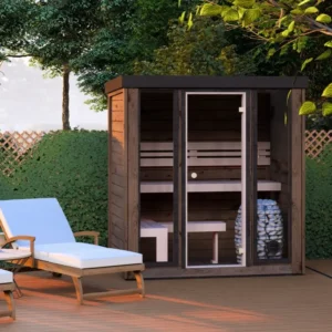 Indoor outdoor sauna small